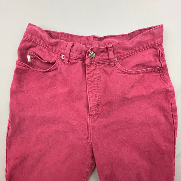 City Jeans High Rise Mom Jeans | Size 12 Red Tapered | Made in USA - Picture 3 of 12